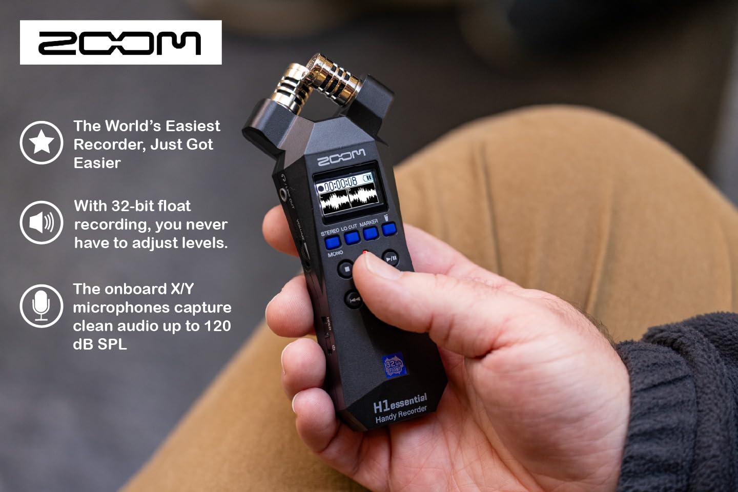 Amazon.com: Zoom H1essential Handy Recorder Bundle with Over-Ear